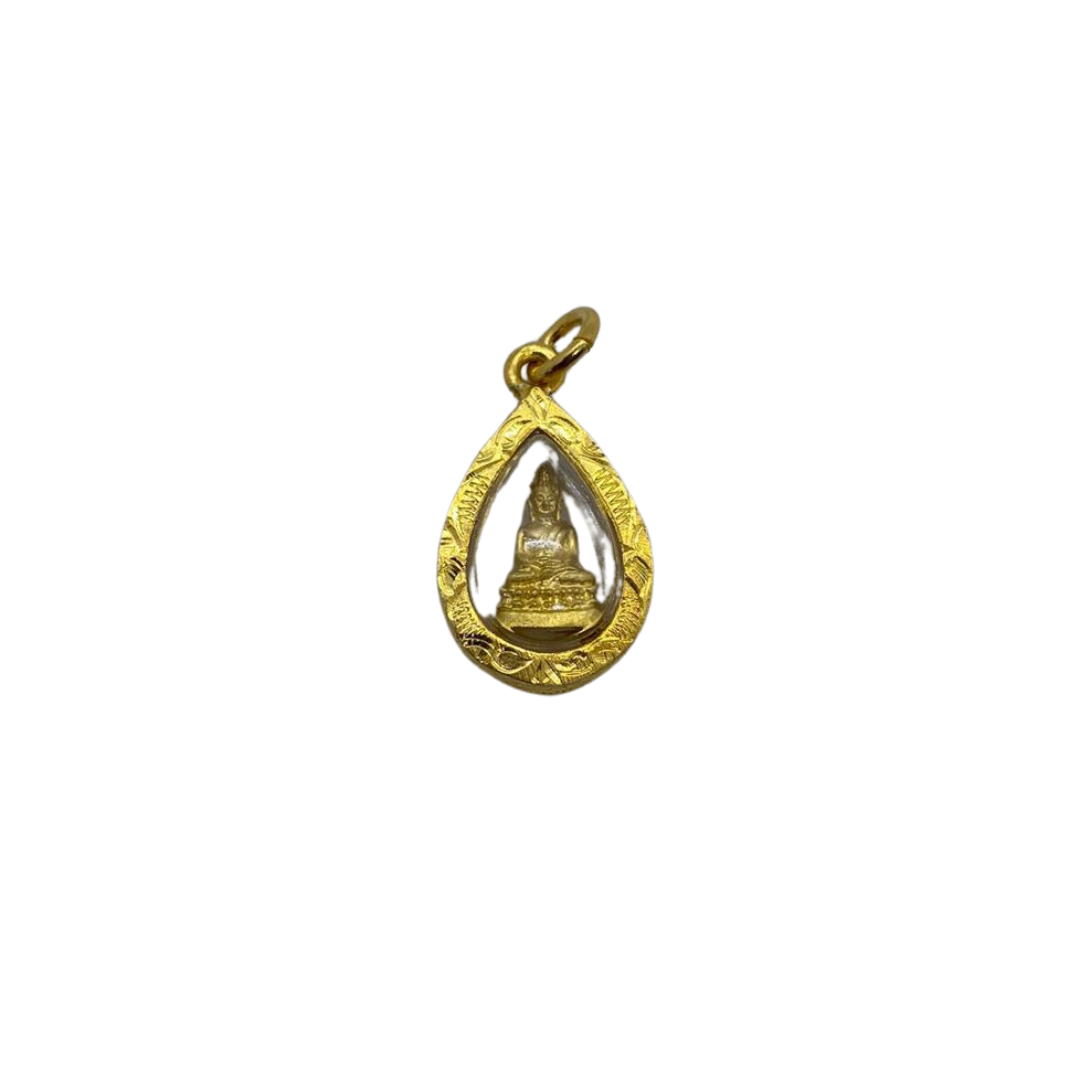 Pendentif traditionnel amulette Bouddha posture Dhyana mudra