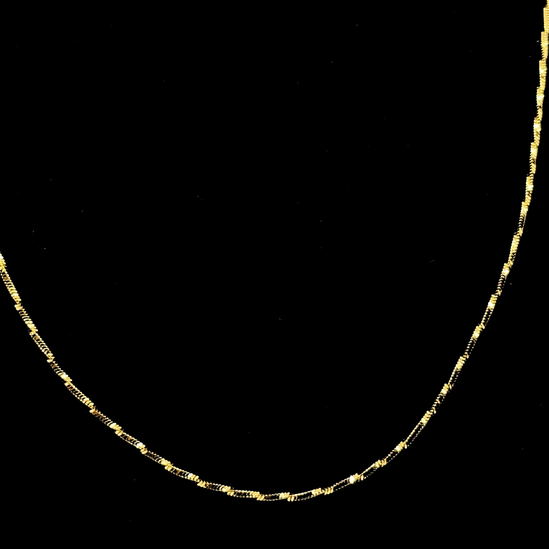 Chaîne Plaquée Or Jaune Maille Serpent Carrée - Torsadée