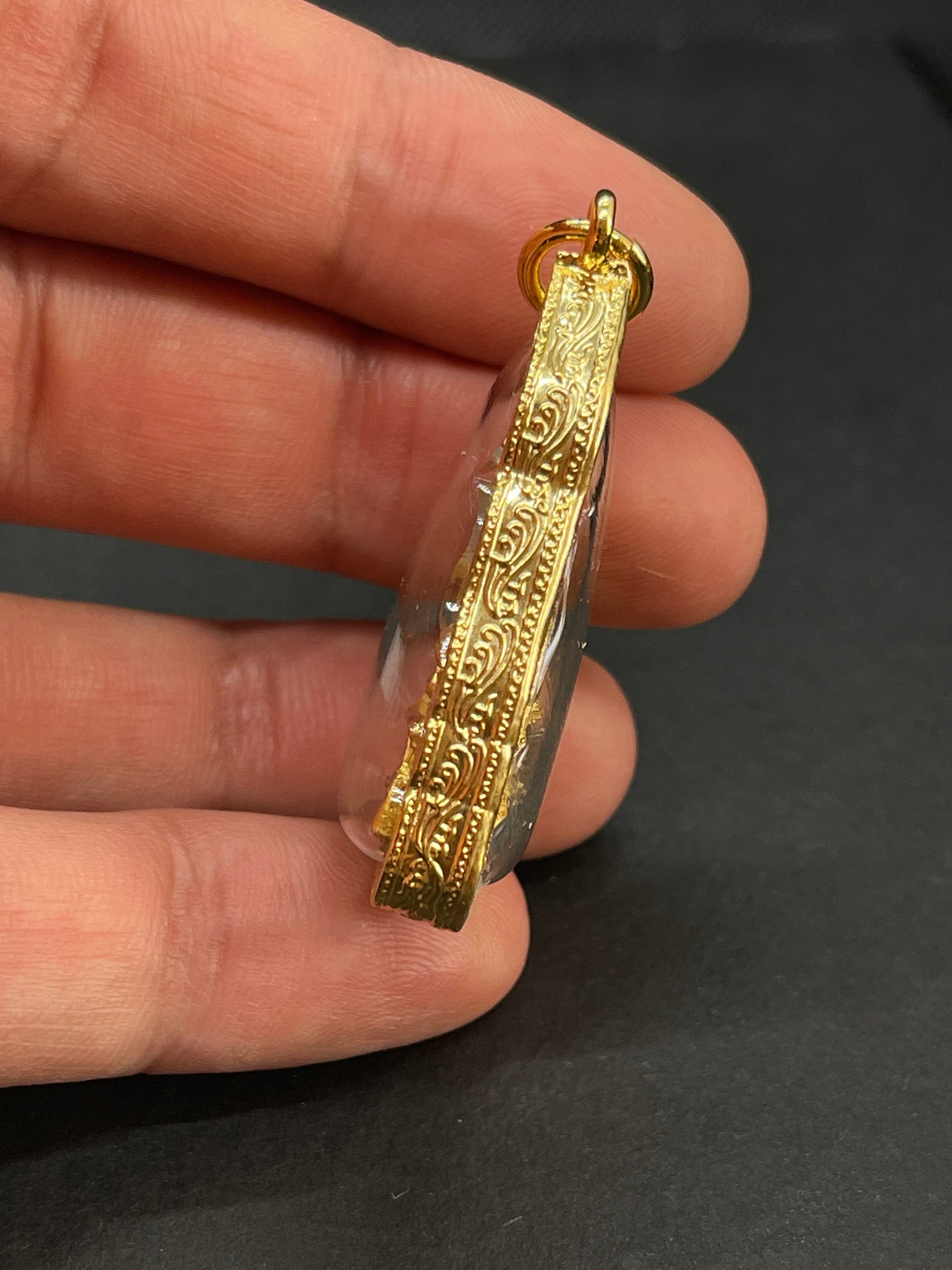 Amulette en verre Bouddha Gold Thaï/Khmer